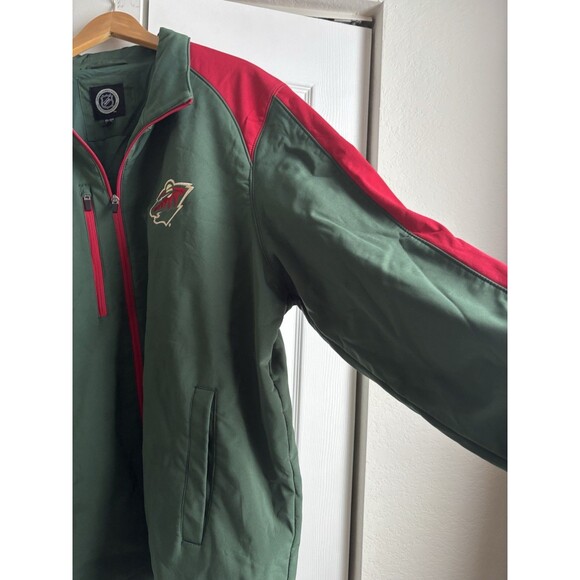 NHL Minnesota Wild Men's Rain Jacket XXL Graphic Hooded Windbreaker Hockey Fan - Picture 3 of 7